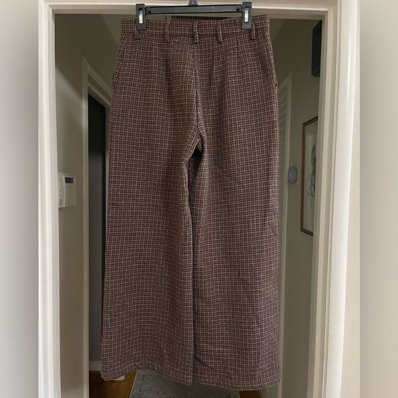 EUC SPRWMN Wide Leg Checkered Pants - Brown - Picture 5 of 7